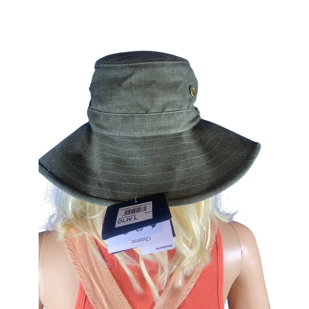 NWT Tilley Hemp Broad Brim Natural Hat Olive Large MSRP$115 New - Picture 8 of 16